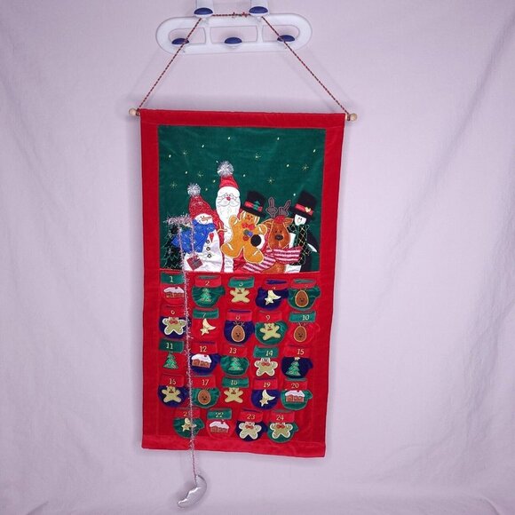 Hang Countdown Advent Calendar Santa Gingerbread Men Snowman Imperfect - Picture 2 of 6